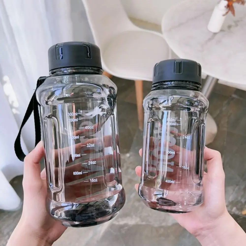 850/1100/1300ml Clear Water Bottle Portable Leakproof Large Capacity Travel Kettle Lightweight Water Jugs