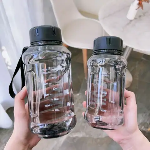 850/1100/1300ml Clear Water Bottle Portable Leakproof Large Capacity Travel Kettle Lightweight Water Jugs
