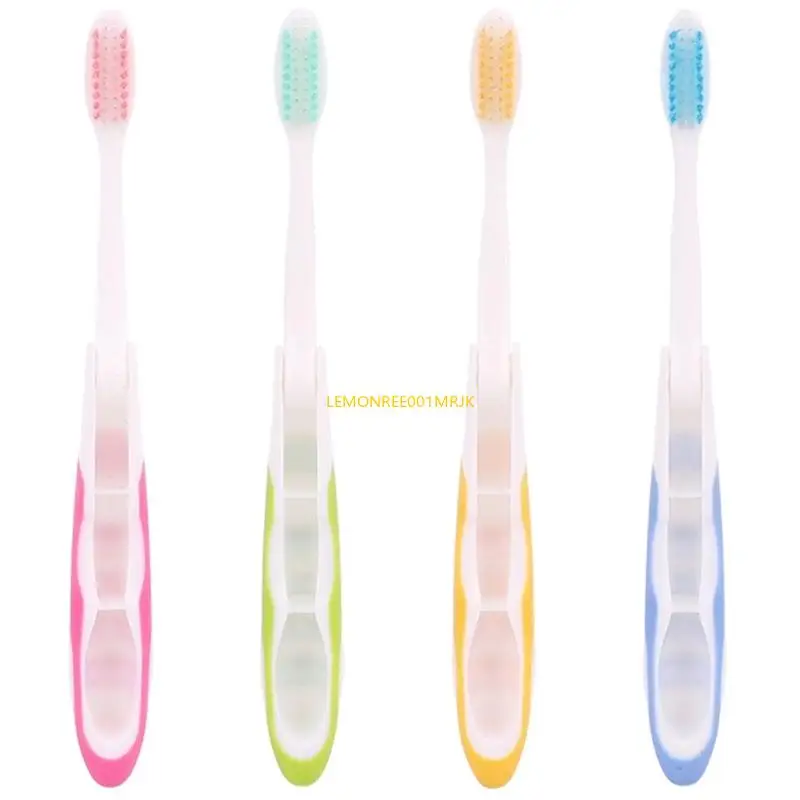

M4YA Folding Travel Toothbrush Bulk Foldable Hiking Toothbrush Mini Toothbrush for Camping Portable Built in Cover Toothbrush