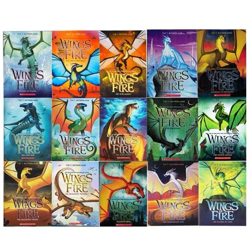 

15 Books Wings of Fire Children's Adventure Story Science Fiction Bridge Book Learning English Reading Gift Textbook Study Books