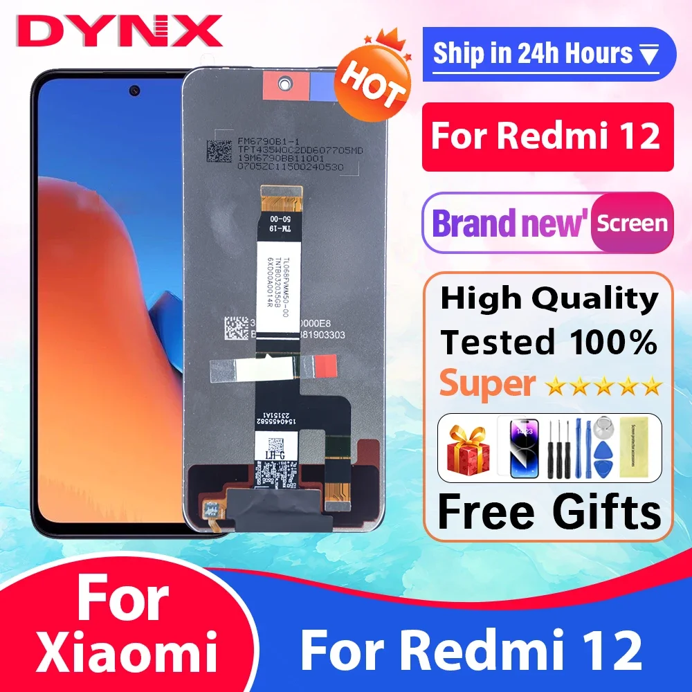 6.79 ''Xiaomi Redmi 12 LCD 23053RN02A Ekran Dokunmatik Ekran Paneli Sayısallaştırıcı Redmi 12 Ekran Değiştirme