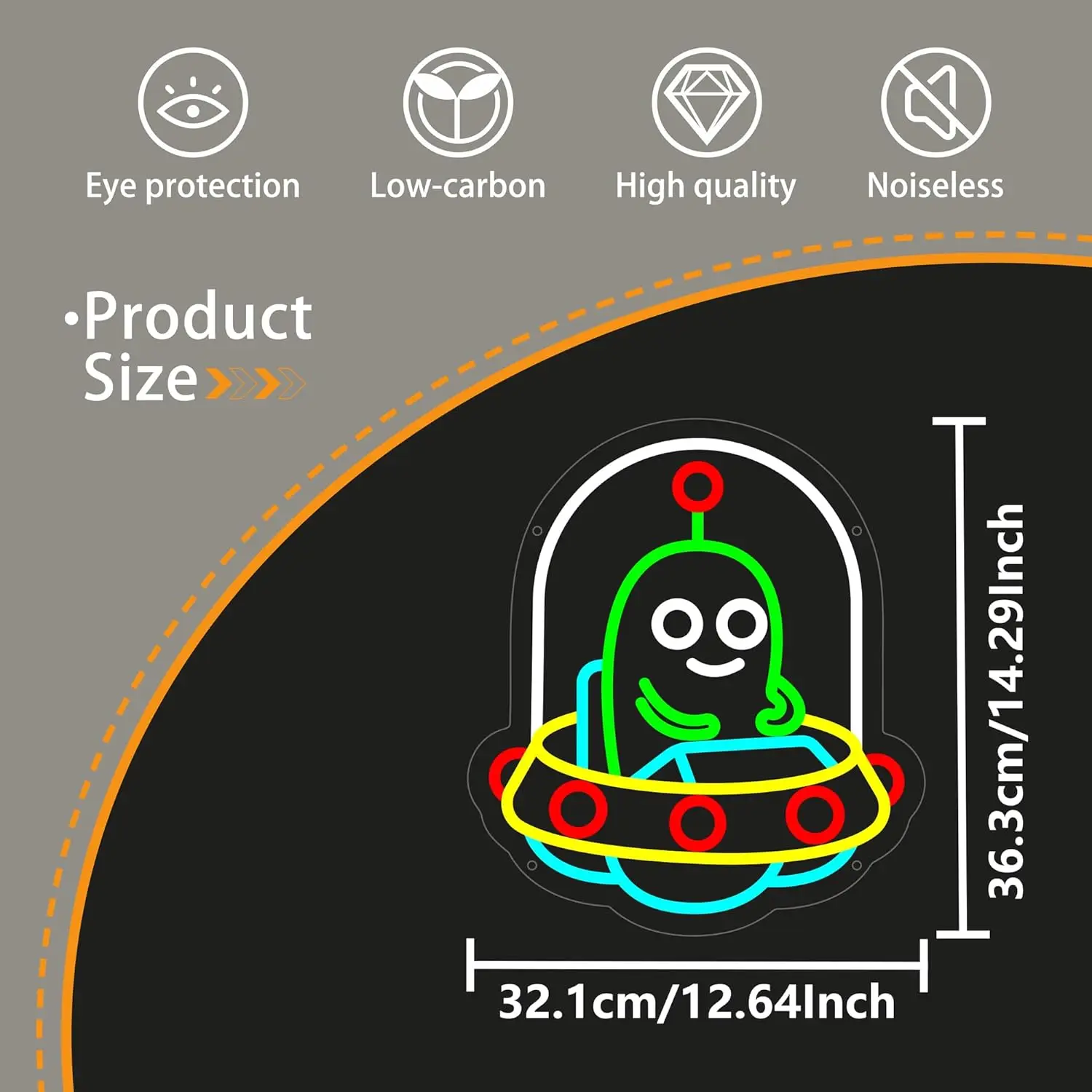 UFO النيون لتزيين الحائط عكس الضوء أنيمي لطيف الغريبة LED ضوء النيون لغرفة النوم لعبة غرفة رجل الكهف بار ديكور USB عكس الضوء