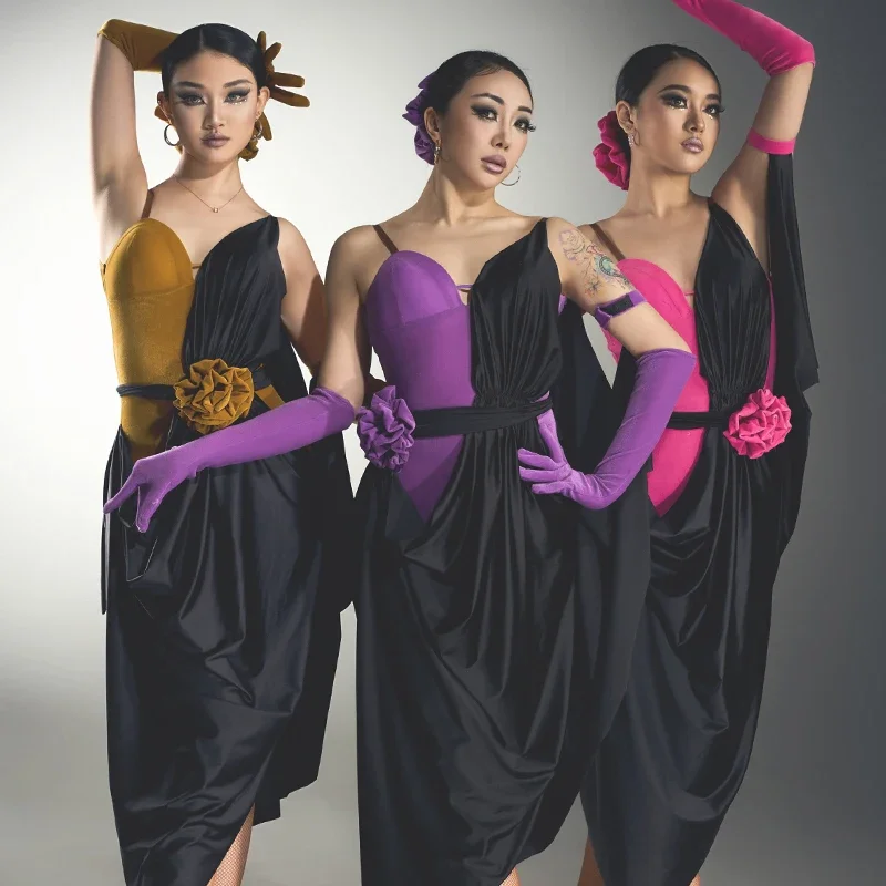 

Women Latin Dance Competition Dress High End Rumba Tango Ballroom Dance Costume Party Prom Long Dress Latin Performance Clothes