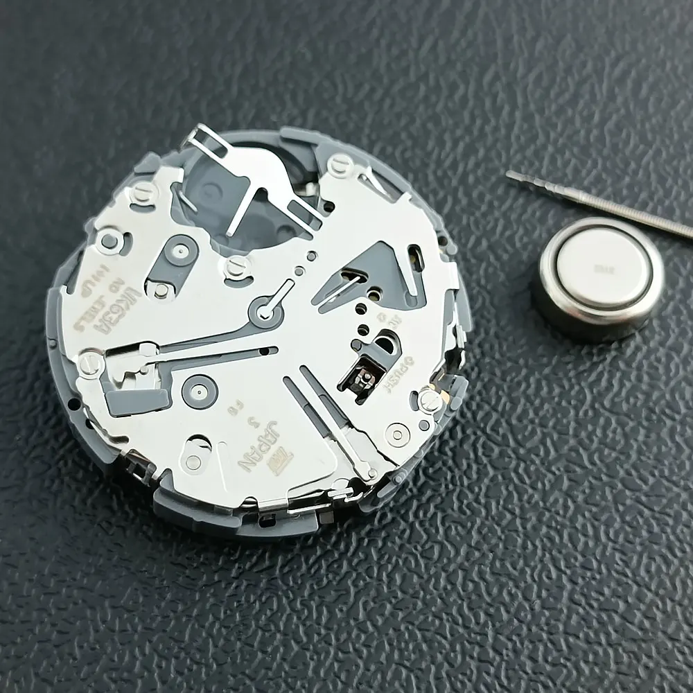 นาฬิกาควอตซ์ VK63A เคลื่อนไหววันที่6โมงเช้านาฬิกาโครโนกราฟการเคลื่อนไหวพร้อมแบตเทย์สำหรับ VK63A ชุด VK นาฬิกา VK63ปฏิทินเดี่ยว