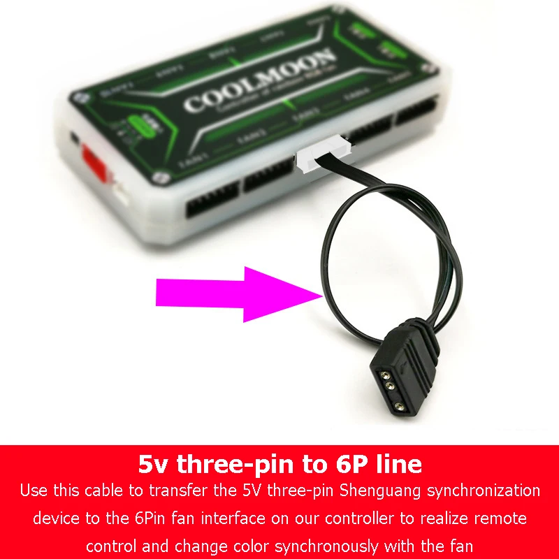 Coolmoon ARGB Fan Controller Adapter Cable