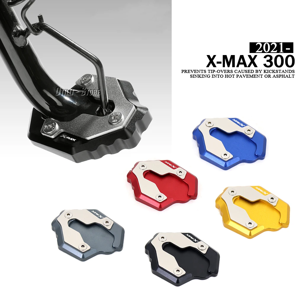 New 5-color motorcycle foot bracket enlarged side stand pad For Yamaha  X-MAX XMAX 300 XMAX300 XMAX300 XMAX300 2021 2022 202