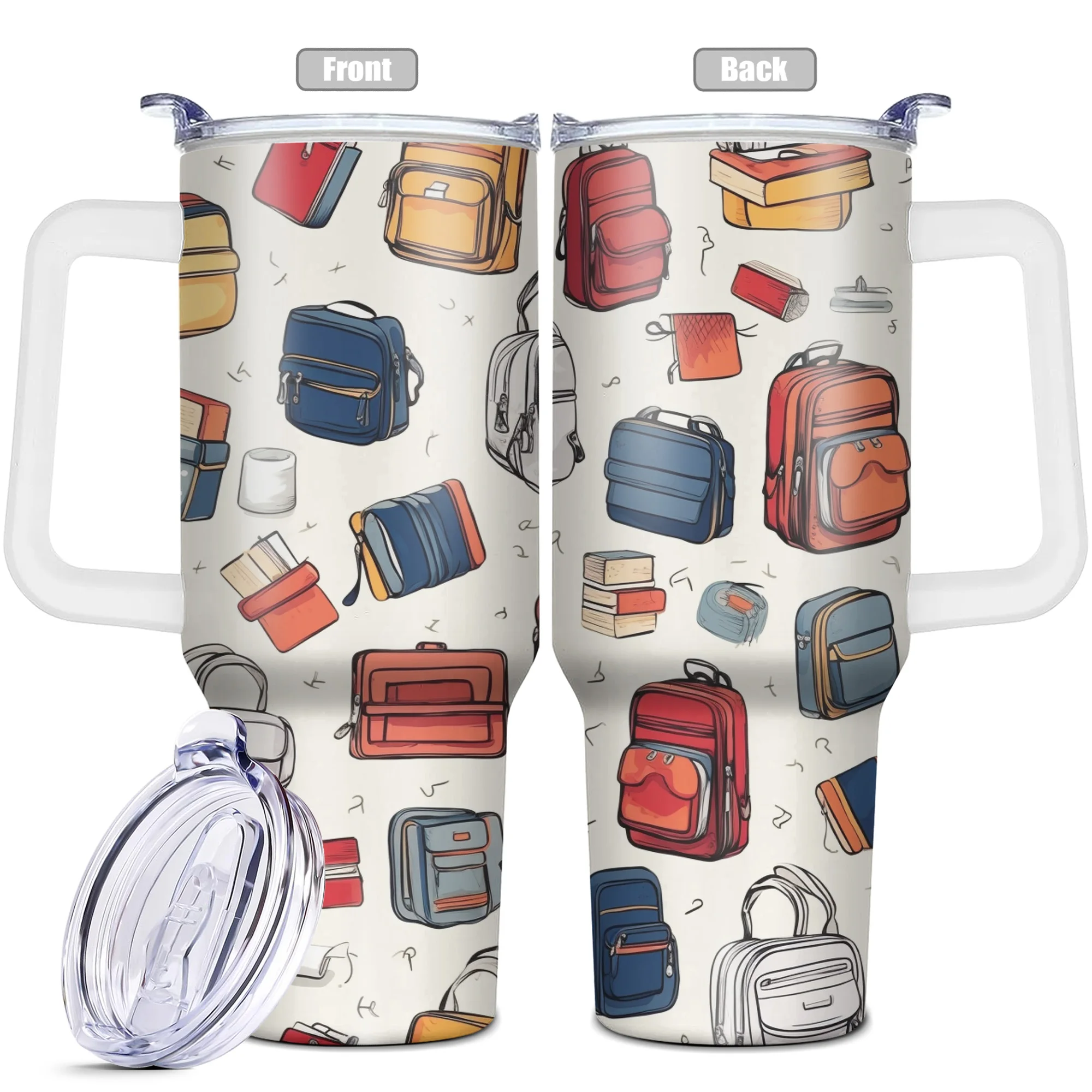 

1pc, Halloween Gift 40 oz Stainless Steel Tumbler, Funny Print Double Wall Vacuum Insulated Travel Mug, Halloween gifts,