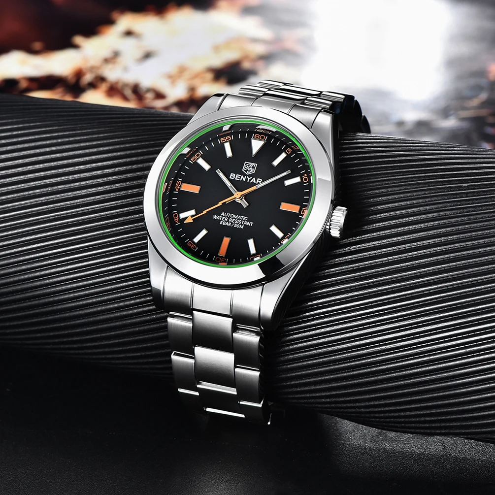 2025 New Mens Watches Luxury BENYAR Design Mechanical Watches For Man Automatic Watch Shock Resistant Waterproof Movement Clocks - Image 2