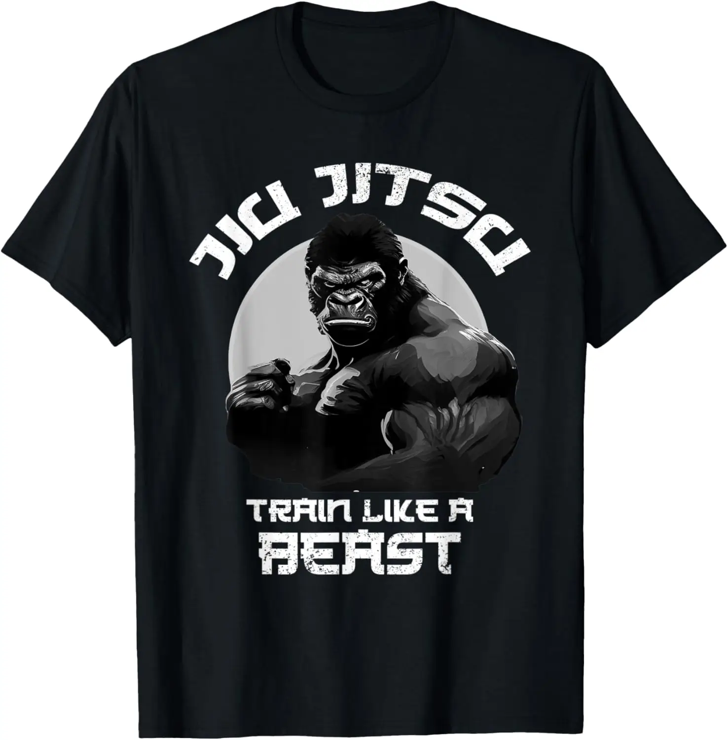 Train like a Beast Jiu Jitsu, BJJ Grappling MMA Gorilla T-Shirt