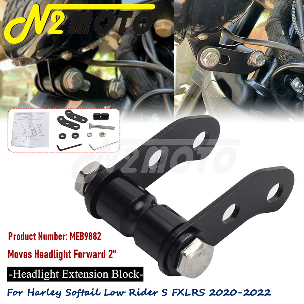 Motorcycle Headlight Extension Block Adjustable Forward 2