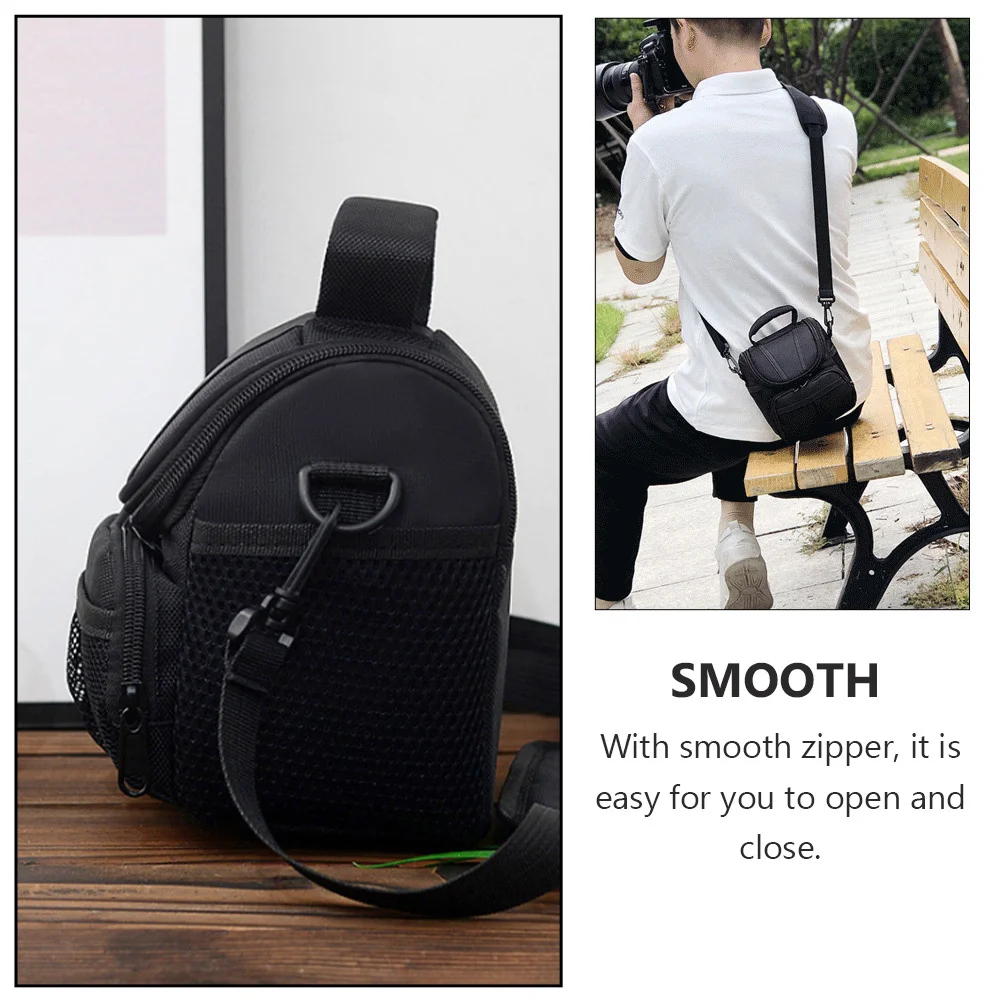 

Camera Storage Bag Portable Crossbody Shoulder Pouch Fine Workmanship Smooth Zipper Lightweight Compact Gift Friends Family