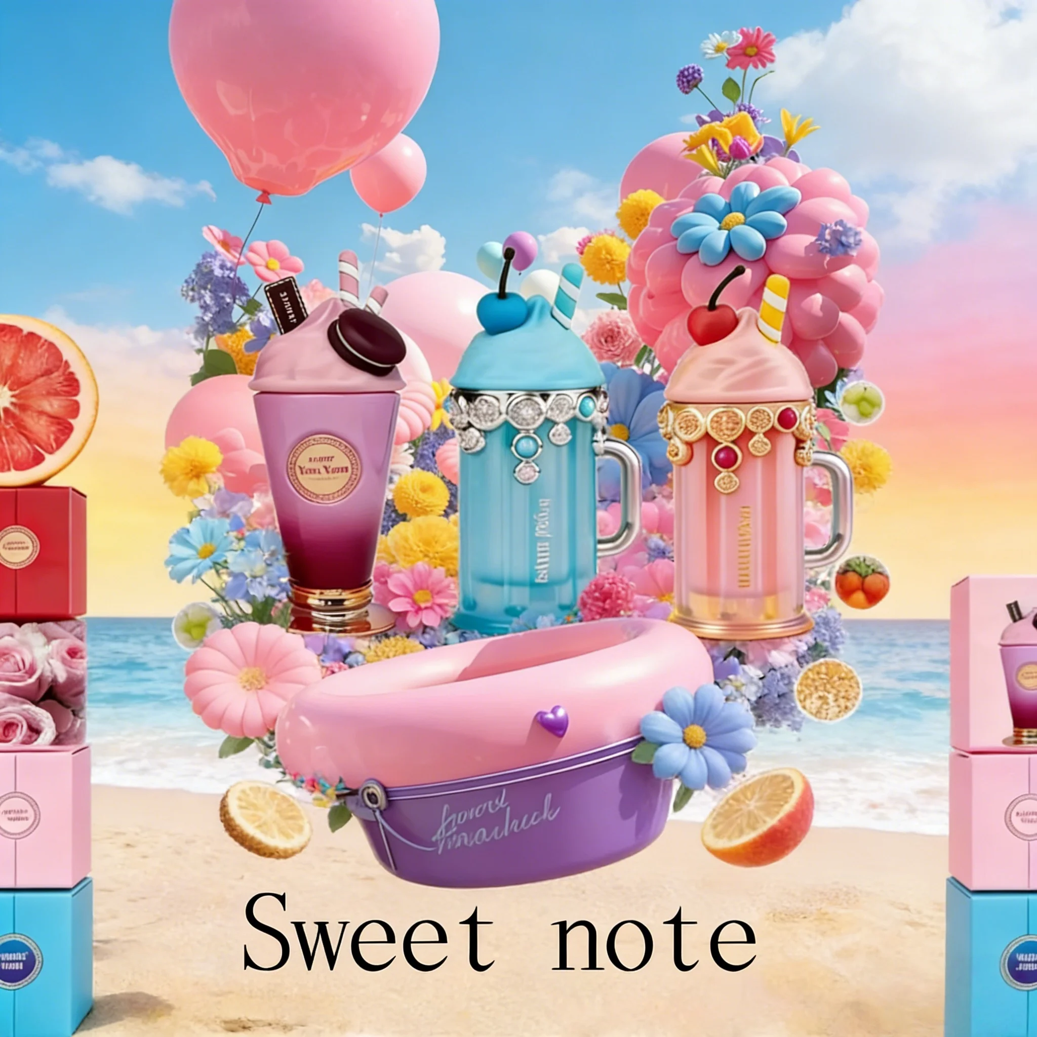

Sweet Fruity Scent, Long-Lasting Eau de Parfum, Floral Notes, Summer Beach Cologne, Perfect Gift Choice
