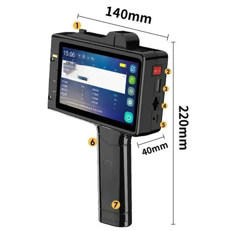 Smart inkjet coder, handheld mini manual date-coding machine, and digital QR code/price label printer for packaging.