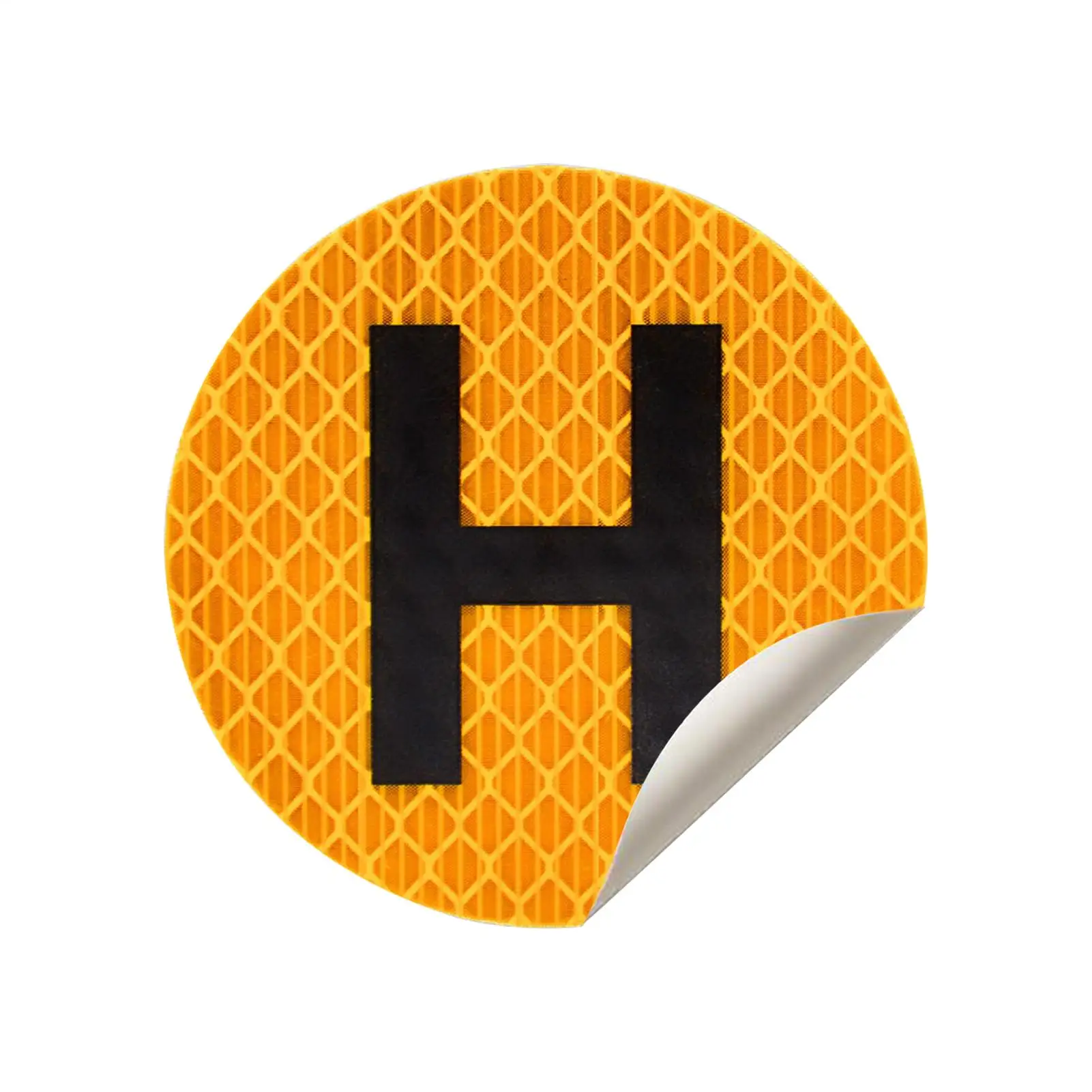 H Historical Vehicle Sign60mm Magnetic Driver Sign Sticker Waterproof Reflective H Sign Automotive Motorcycle Decorative Sticker