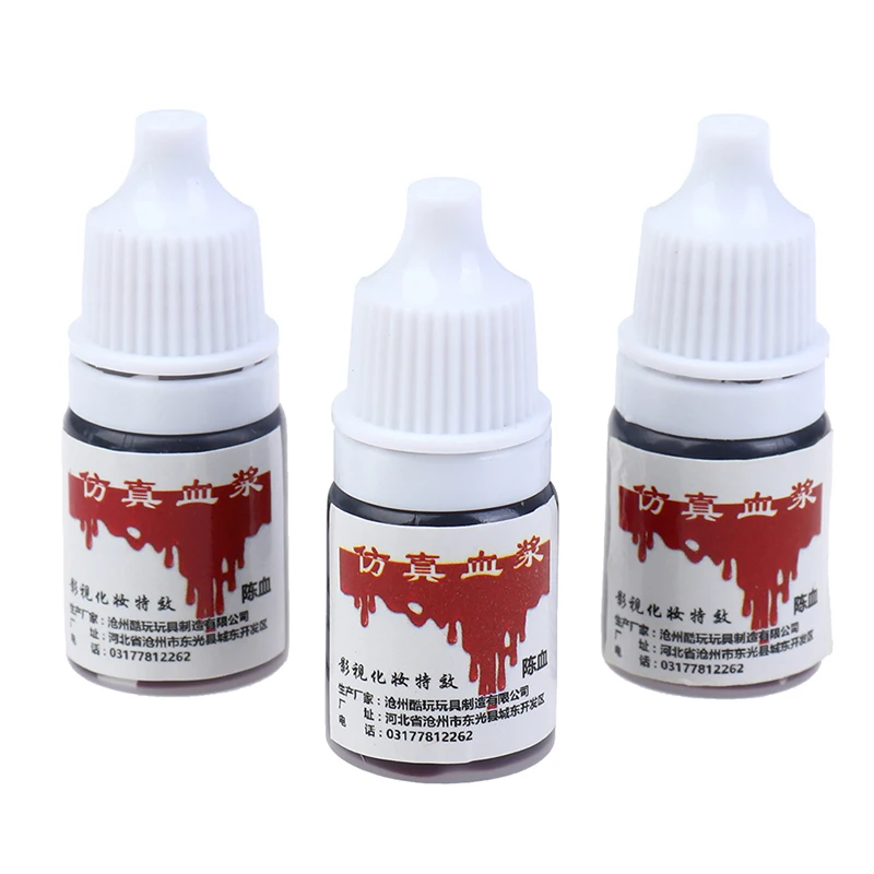 5ml Hematopoietic Props Holiday Party Supplies Fake Blood Halloween Cos Simulation Of Human Vampire Human Teeth