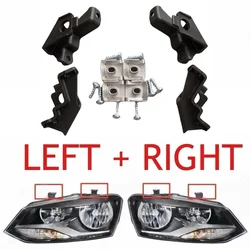 For VW Polo 2009-2017 6R0998226 6R0998225 Left & Right Car Headlight Repair Kit Bracket Mount Holder Clip Auto Accessories