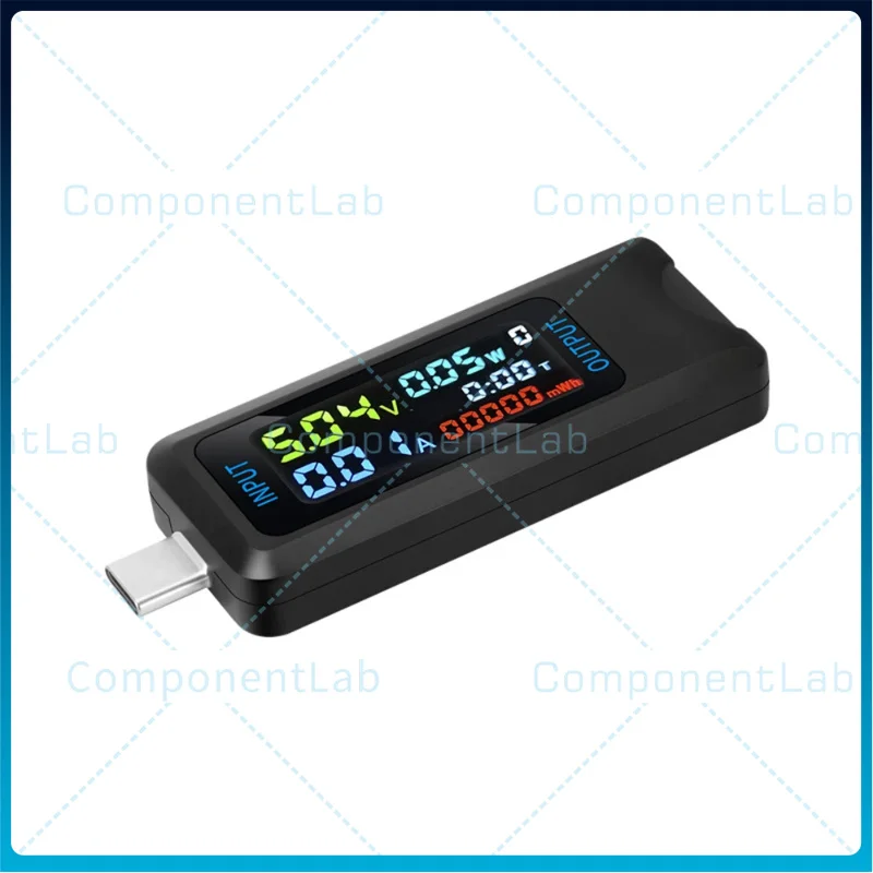 2pcs DC 4.5~36V 0-8A Digital Display Voltage and Current Capacity Tester with USB Type-C Port Multifunctional
