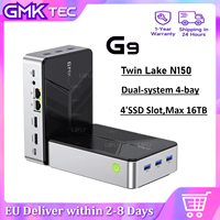 GMKtec G9 NAS MINI PC Twin Lake N150 Windows 11 Pro LPDDR5 12GB on Board 64GB EMMC4'SSD Slot Max 16TB Dual 2.5G Lan WIFI 6 BT5.2