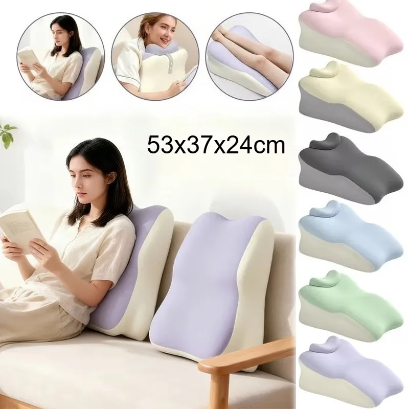 Memory Foam Triangular Pillow-Soft Polyurethane Foam Filling,Multi-Functional Prone & Back Sleeper,Multiple Uses As Lying, Leg