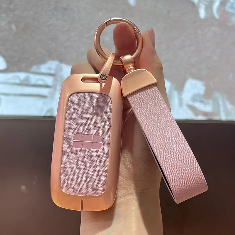 

For Geely Galaxy Starship 7 EM-i‌ A7 M9 Starlight 8 L7 E5 L6 2025 Electric Vehicle Key Fob Case Bag Premium Metal Cover Keychain