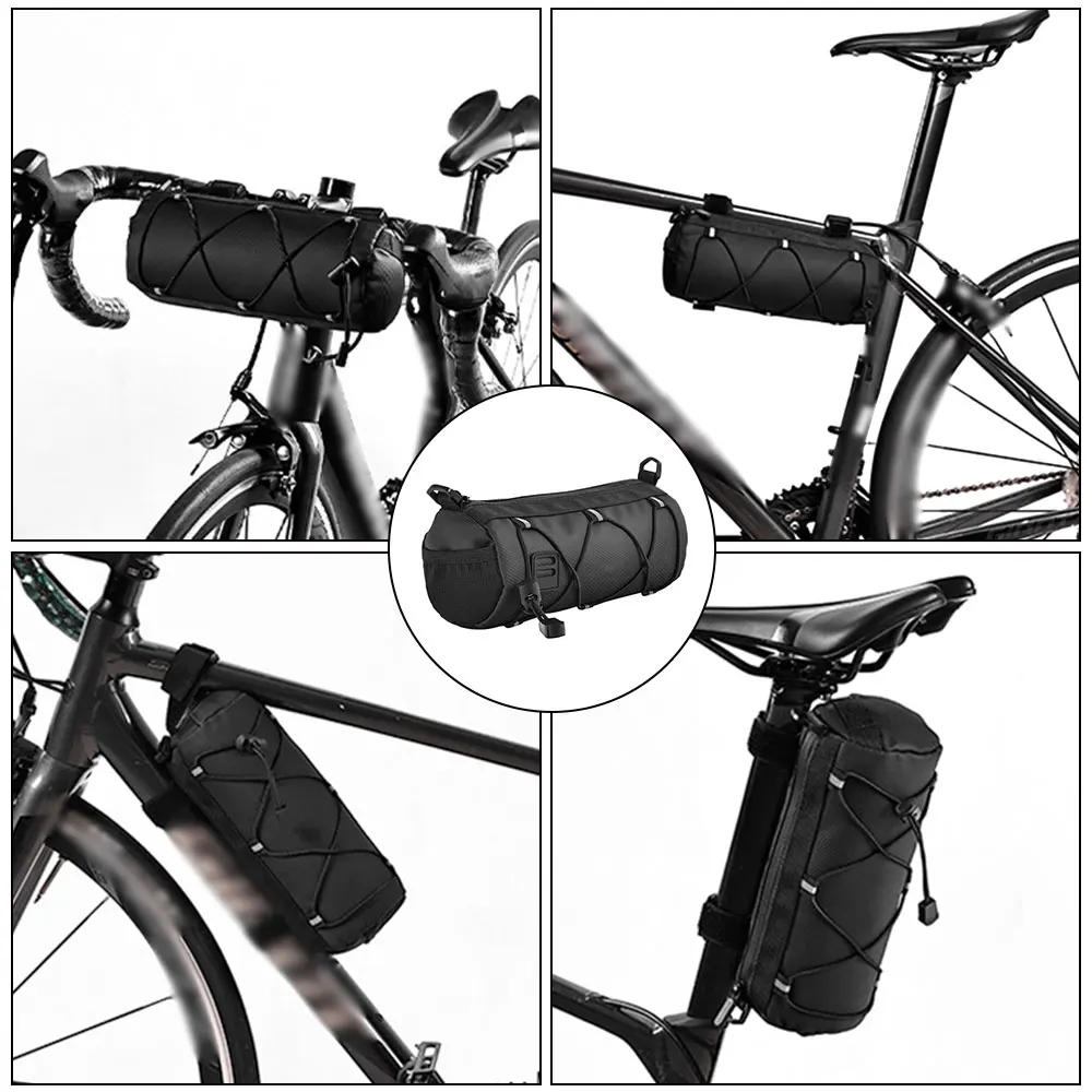 Bicycle Front Tube Bag Waterproof Bike Handlebar Bag Storage Roll Bag Basket Pack Cycling Frame  MTB Accessories Commuter Messen