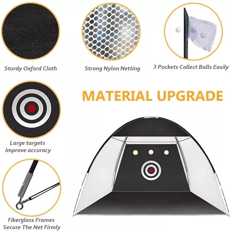 Portable Golf Hitting Net Outdoor Golf Practice Indoor Swing Training Aids Driving Hit 3m Golf Netpromote sales