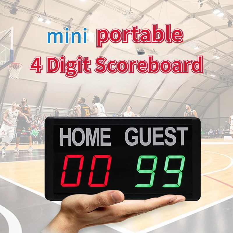 LED Magnetic Electronic Scoreboard Wall Mount with Remote for Tennis Score Keeper Shuffleboard Indoor Games Pong Competitive