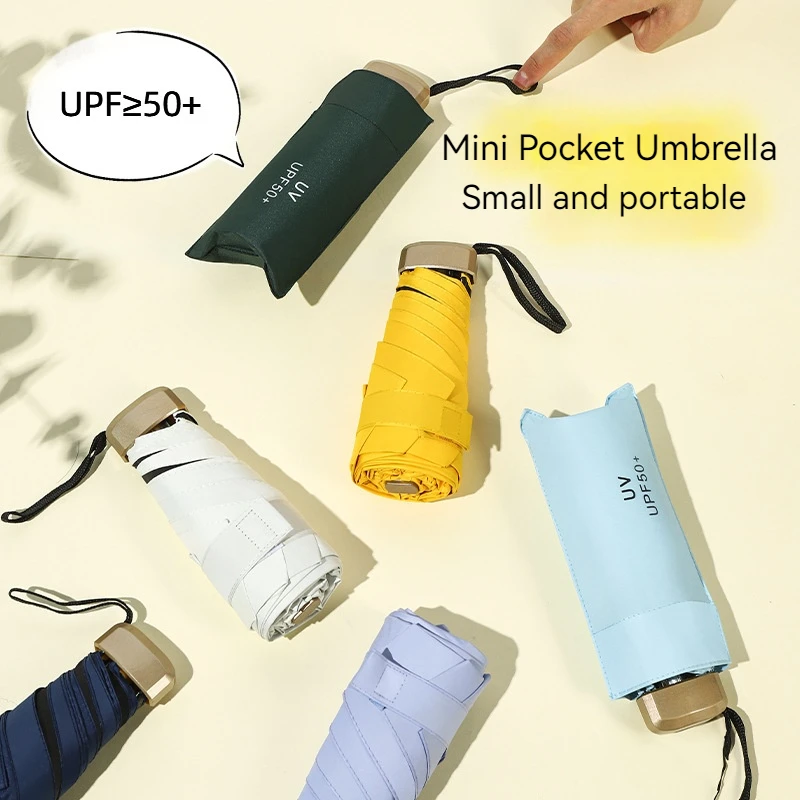 pocket umbrella Portable uv umbrella umbrellas for rain and sun outdoor parasol Folding umbrella women's umbrella capsules