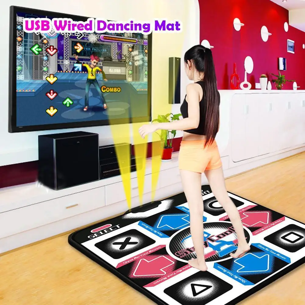 USB Wired Dance Mats Dancing Step Pad Foot Print Fitness Dancer Blanket for PC Dancer Blanket Equipment Revolution