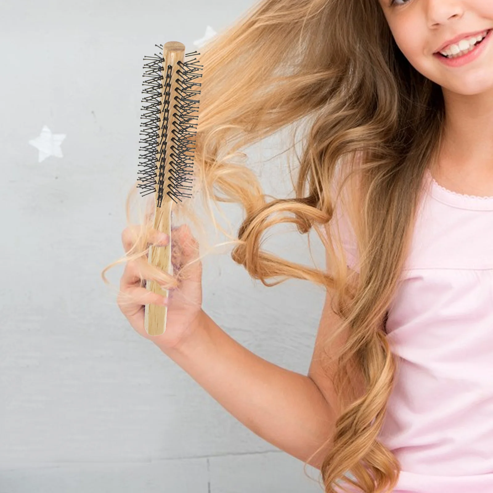 

Small Round For Blow Drying Styling Curly Roll Comb Hairbrushes For Women Blow Drying Roll Up Hair Brush Small Roller