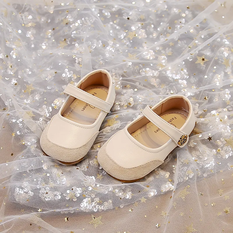 الفتيات زهرة الورد الصغيرة بولي أحذية أحذية من الجلد ربيع الخريف جديد أداء الأطفال أحذية بلون طالب المدرسة متعطل #4