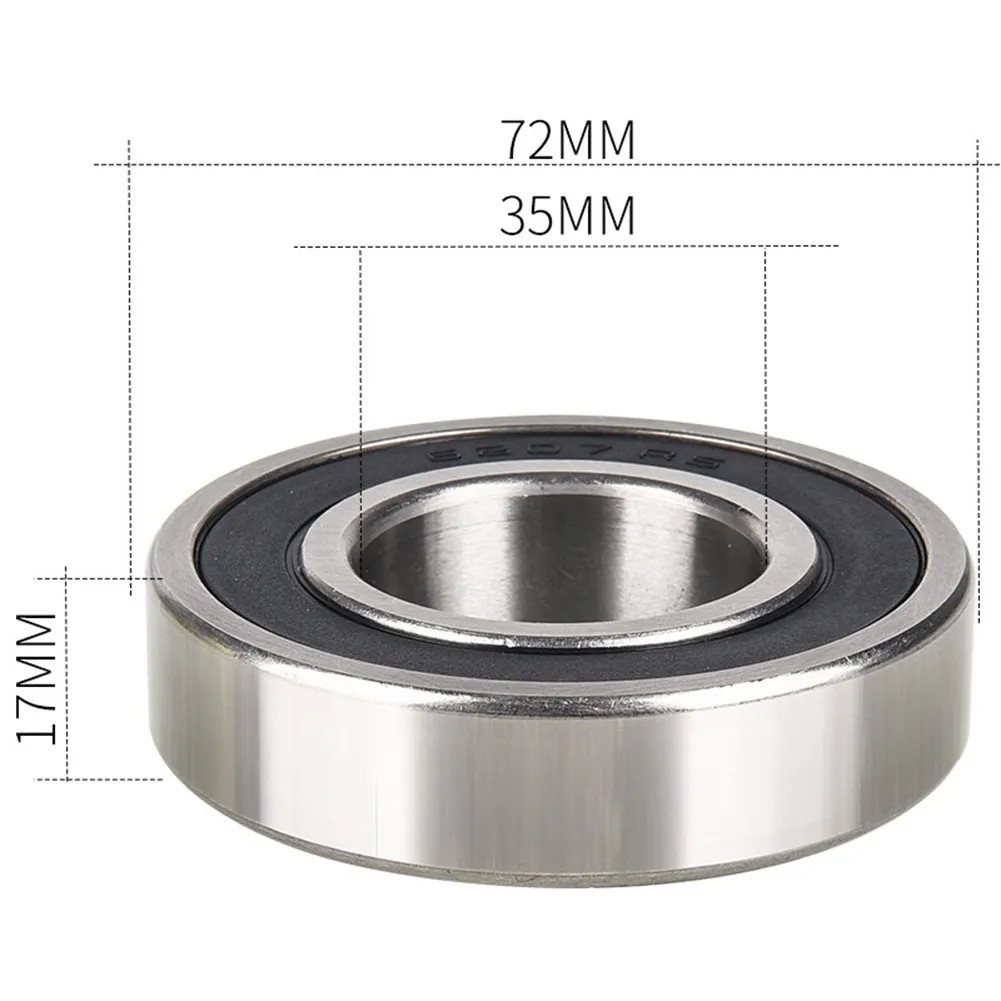 2pcs 35x72x17mm Deep Groove Ball Bearing 6207ZZ 6207RS Bearing For Handcarts Agricultural Machinery Power Tools Maintenance