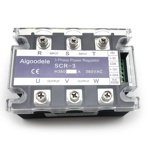 Imagen 2 del producto Regulador de voltaje trifásico 380VAC SCR-3 H380 Módulo controlador de potencia 0-10V 4-20mA 1-5V Regulador de control de potenciómetro