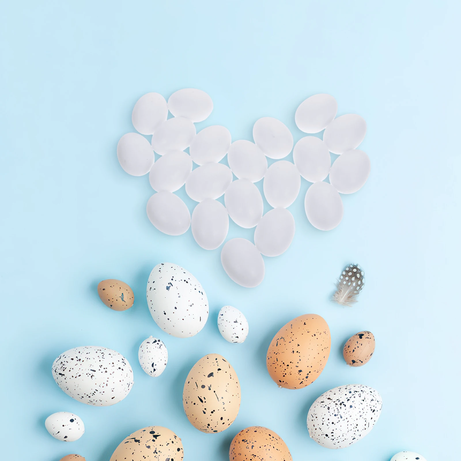 

20pcs Fake Pigeon Eggs Plastic 3 8x2 8cm Simulation Egg Prop for Raising Pigeons Soothing Supplies Reusable Durable Smooth