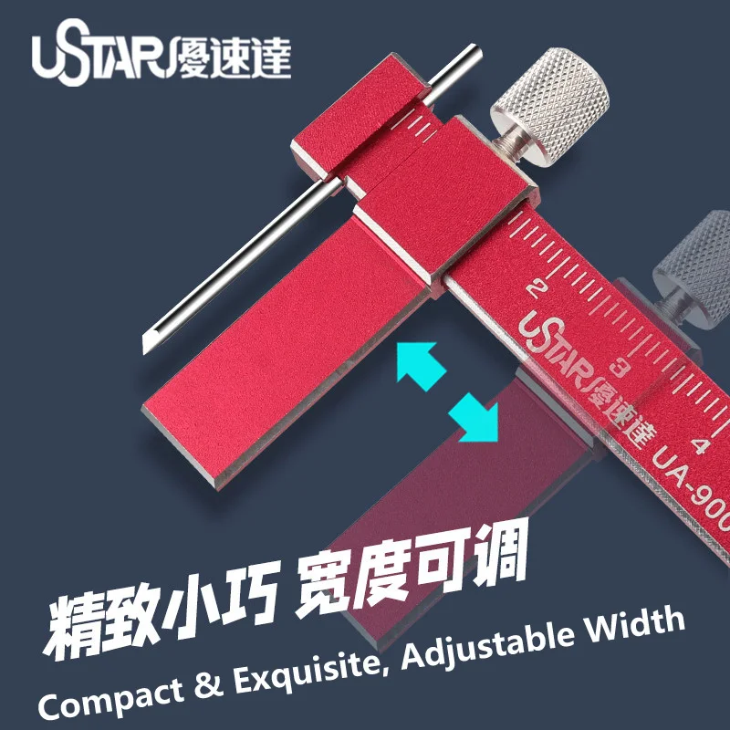 U-STAR UA-90040 Model Equidistant Scribing Tool, Adjustable Mirror Line Scriber for Hobby Model Detail Engraving