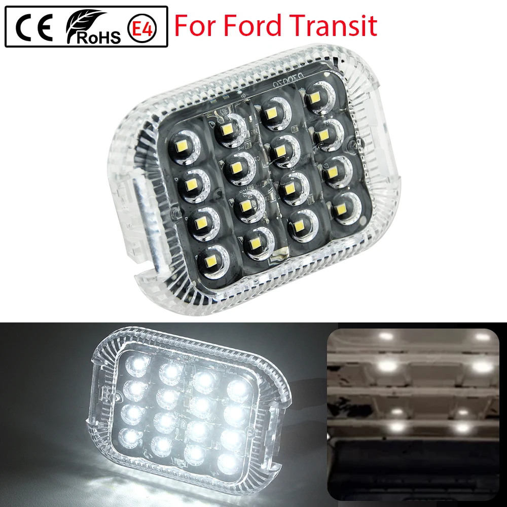 

1 шт. Светодиодный светильник для салона и багажника без мерцания для Ford Transit Connect 2014-2023, замена внутренней подсветки