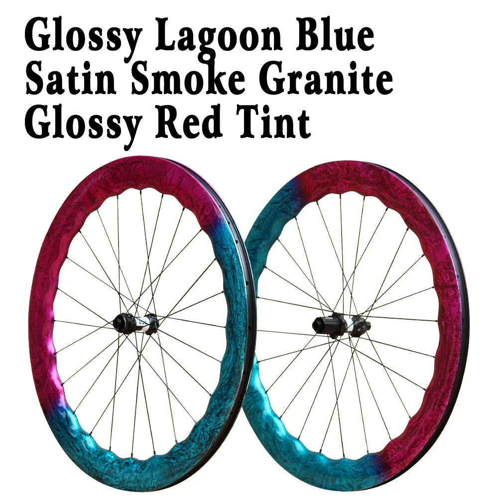 

Satin Smoke Granite Road Wheelset 28mm Width 700c Tubeless Cycle Carbon Wheelset Gravel Disc Brake Wheels