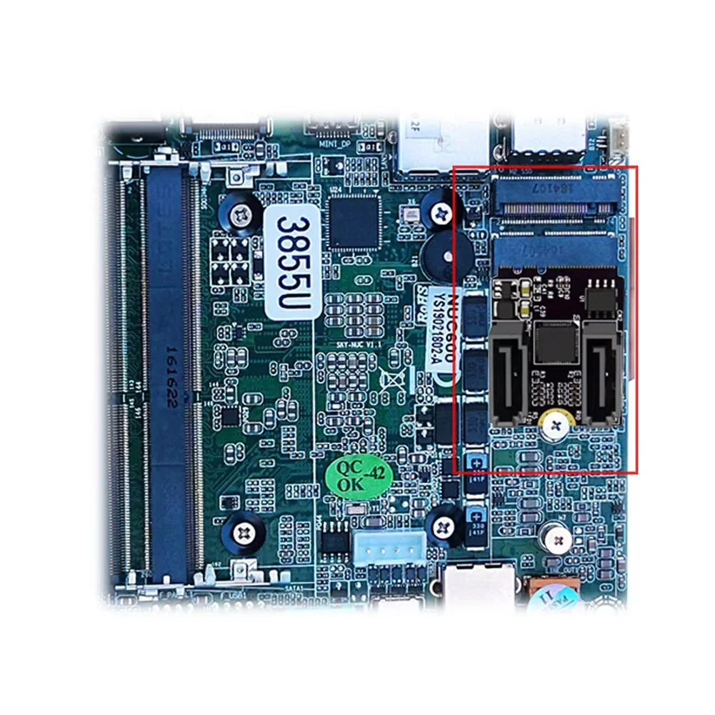 M2 to SATA3.0 Expansion Card KEY A+E WIFI M.2 to SATA HDD Adapter Drive-Free JMB582 Adapter