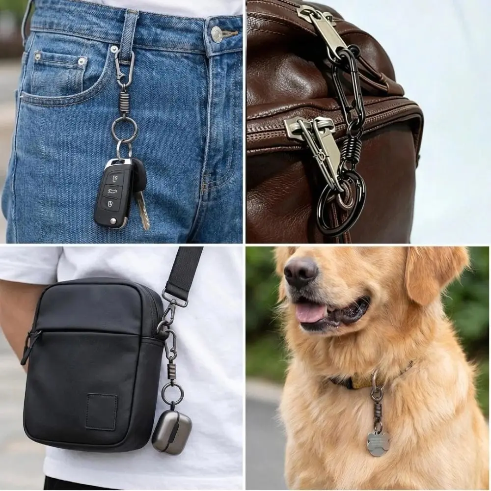 10pcs Portable Anti-Theft Metal Lightweight Universal Key Ring Clip Durable Multi-Functional Zipper Clips Bag