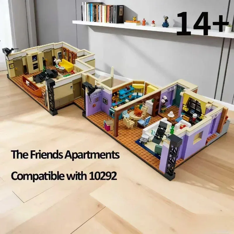 

Building House Model Friends Series Monica's Apartment 2048pcs Adult Educational Assembly Building Blocks 10292 Toy Gift