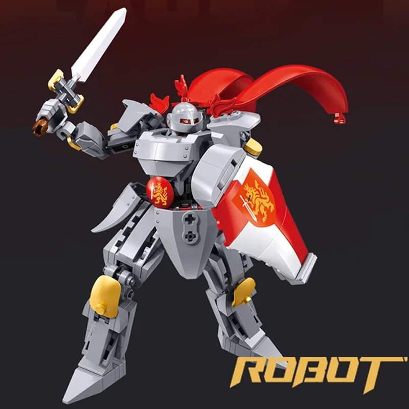 Sluban Manned Mecha Model Building Blocks Mecha Deformation Robot Dual Form Movable Joints Figure Model Bricks Kids Toys Gifts