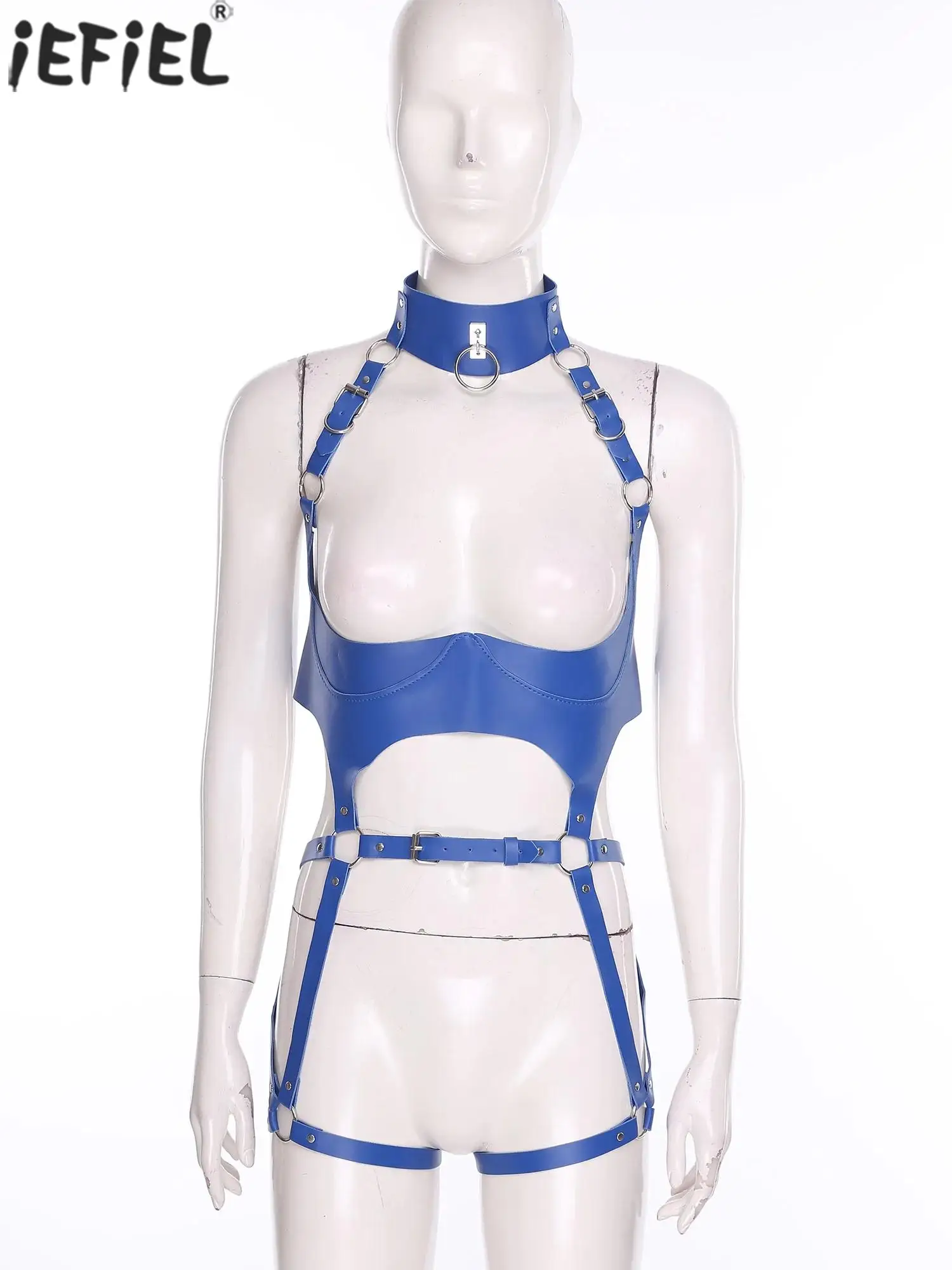 

Женский ремень из искусственной кожи, колье и клетка для бюстгальтера, открытые ремни для ягодиц, ремни для сна для искушения пары, свиданий