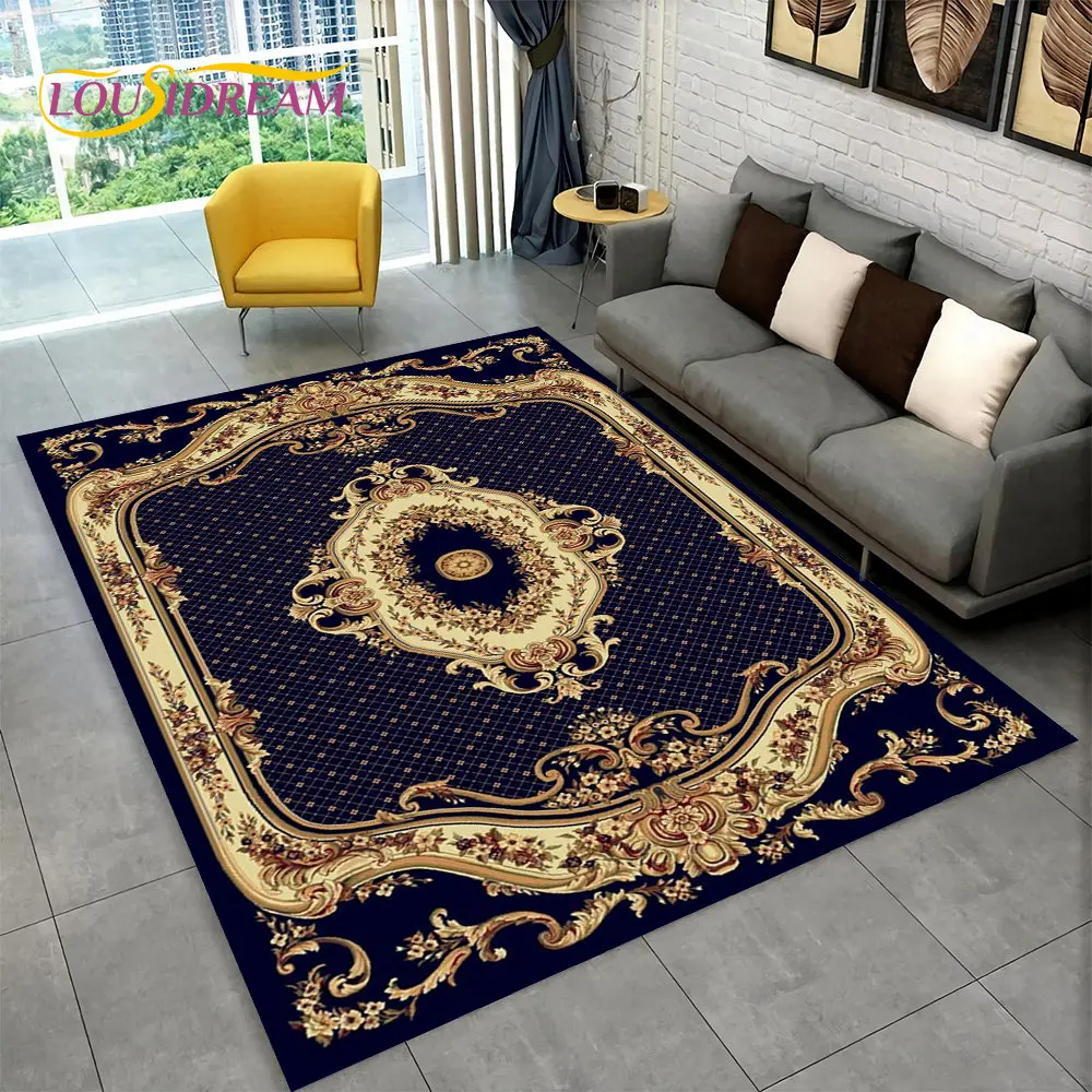 Turkey Persian Bohemian Area Rug Large,Carpet Rug for Living Room Bedroom Sofa Doormat Decoration,Kid Play Non-slip Floor Mat