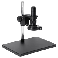 Microscope Stand with 180X Lens Full Metal Large Adjustable Range Microscope Tripod for Microscope Phone Repair PCB Soldering