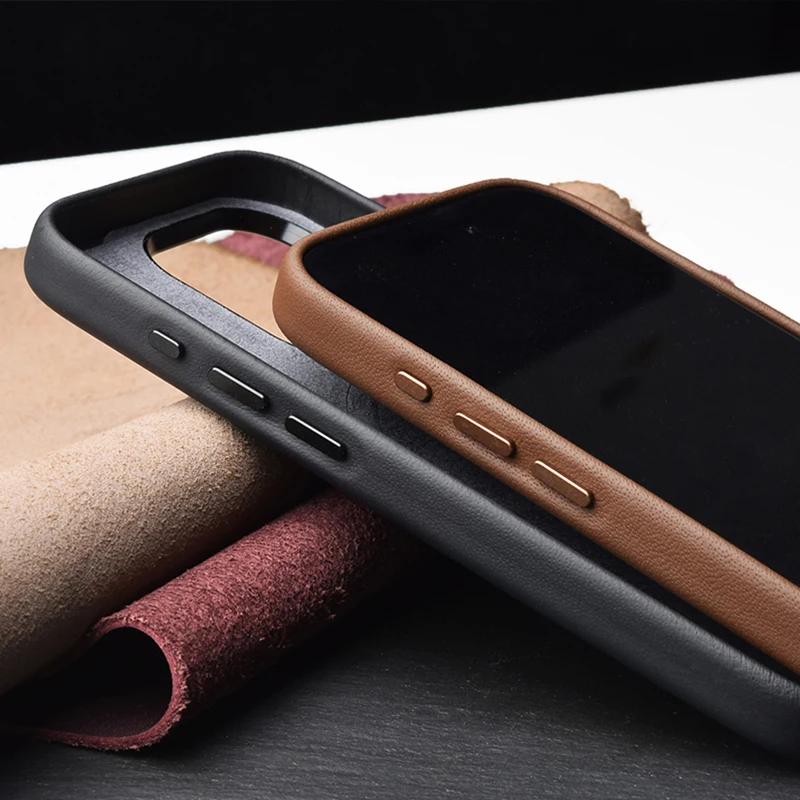 Italian Nappa Leather Case For iPhone 15 14 13 12 Pro promax Luxury Real Skin Phone Back Cover For Apple iPhone 15 Pro Handmade