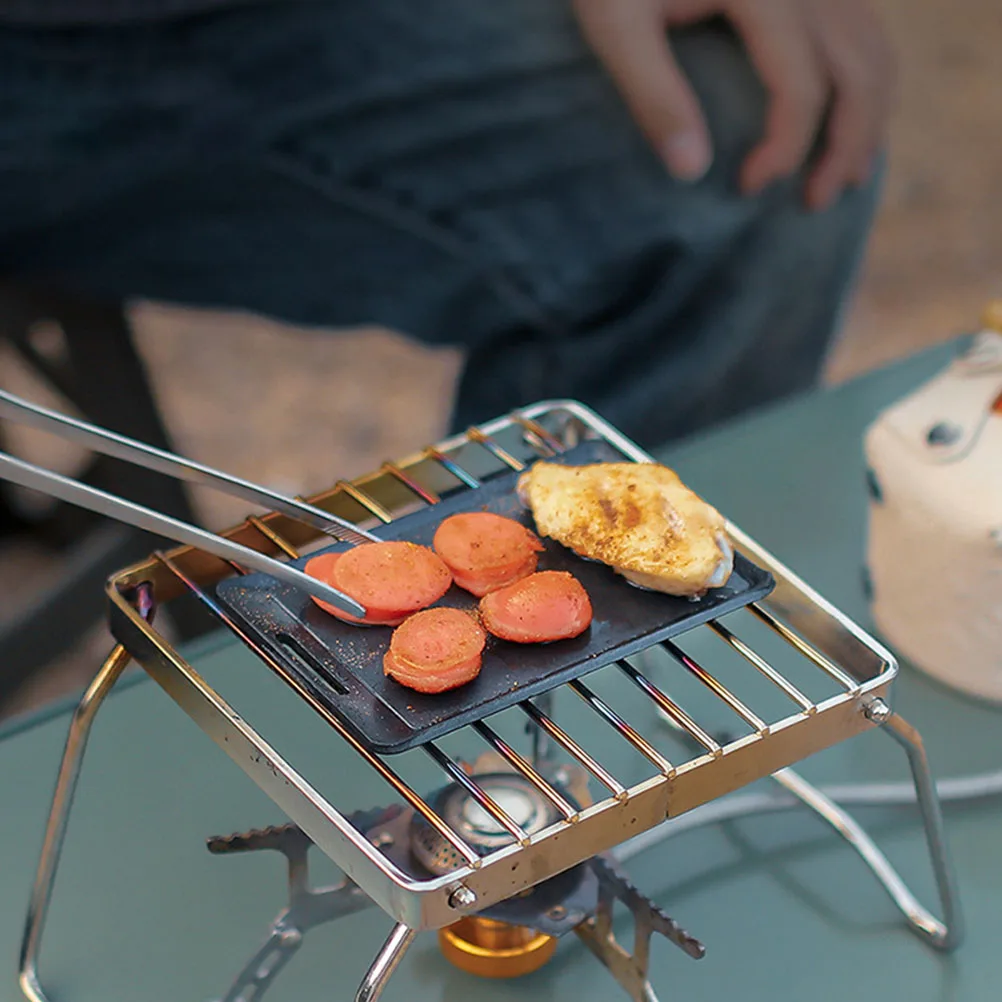

Nonstick Grill Pan Iron Steak BBQ Camping Outdoor Grilling Platter Teppanyaki Meat Plate Barbecue Tray Kitchen Bar Tools