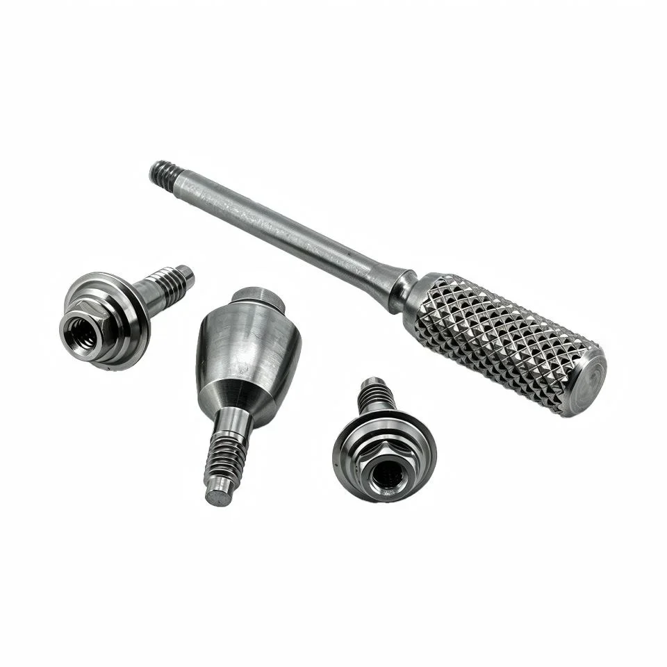 10Pcs Dental Straight Multi-Unit Abutment Fit MIS Seven M4 Internal Hex SP NP D4.8 Screw Retained All-on-4 Bridge Metal Handle