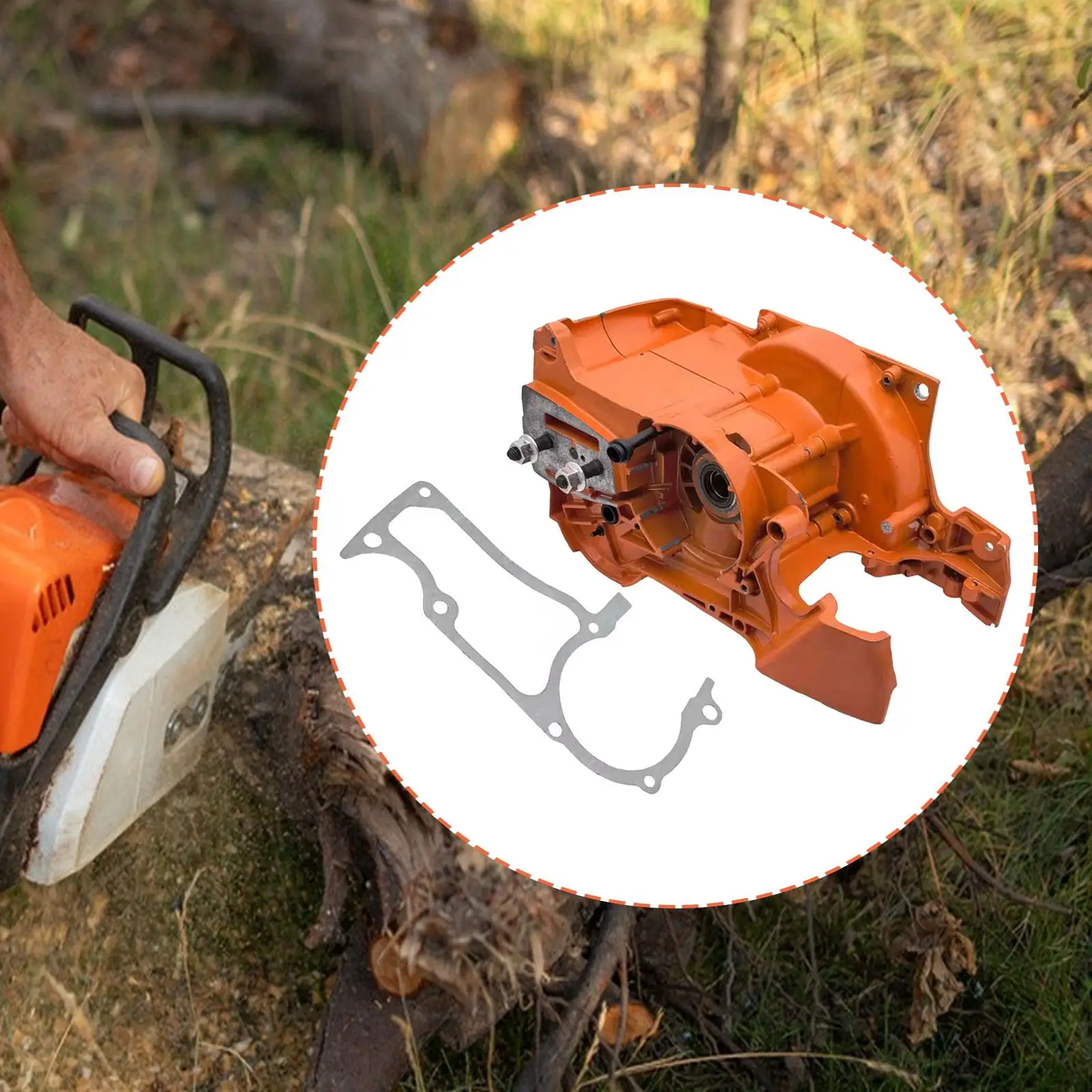 

Replacement Crankcase Engine Housing Kit Plastic Material for Chainsaw Repair Compatible with 362 365 371 372 371K 375K EPA