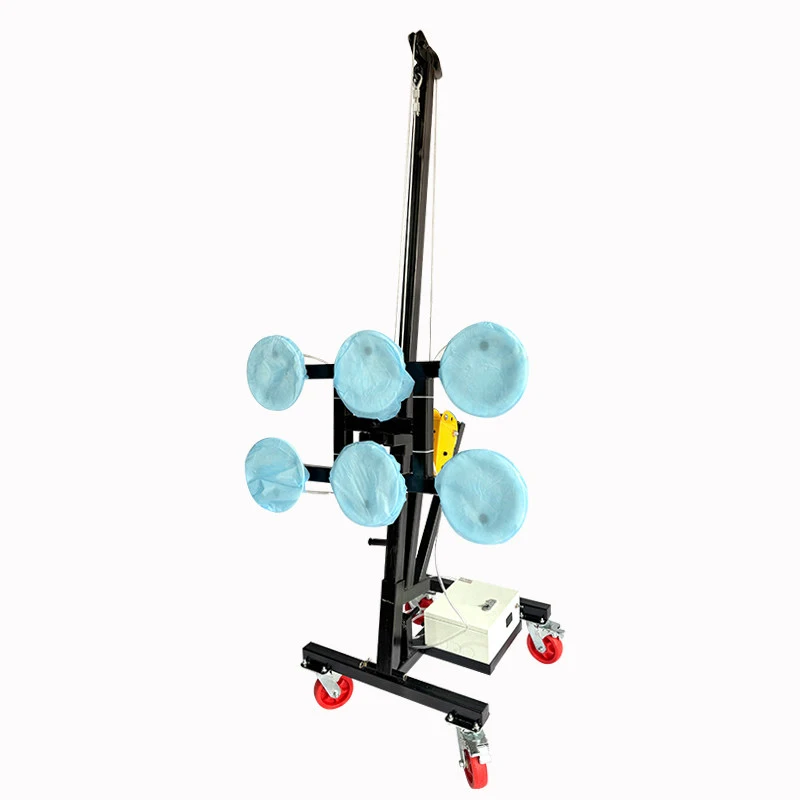 Heavy-Duty Glass Suction Cup Cart with Hand-Crank Adjustable Suction Cups—Installation Support Stand for Glass Doors(Customized)