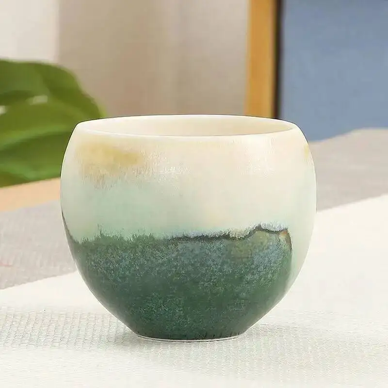 Ceramic Tea Cup Master  Rough Pottery Kung Fu Tea Cup Kiln Change Bowl